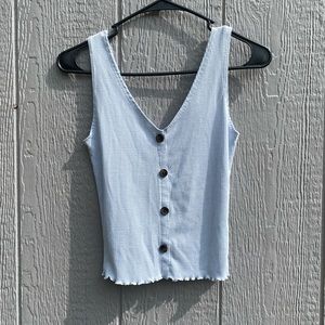 Light Blue Cropped Tank Top